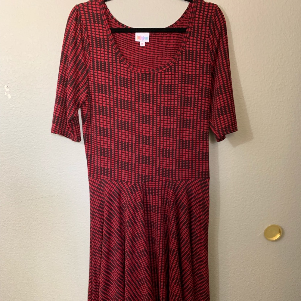 Red and Black Dress